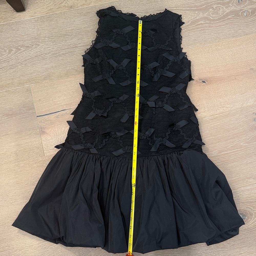 RED Valentino Black Textured Mini Dress - Picture 11 of 12